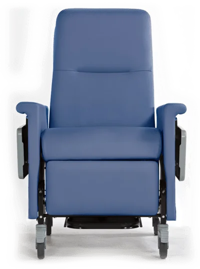 Infinite recline positions and either stationary or swing-away arms provide optimal patient comfort and better access for caregivers.