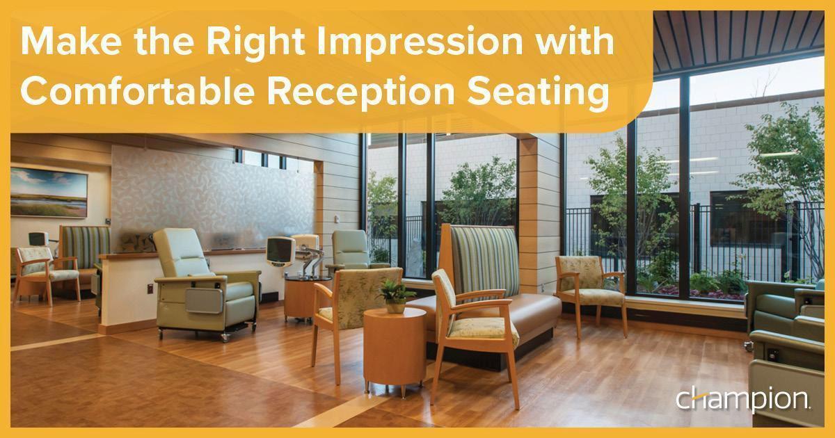 Image of waiting room with comfortable patient centric seating
