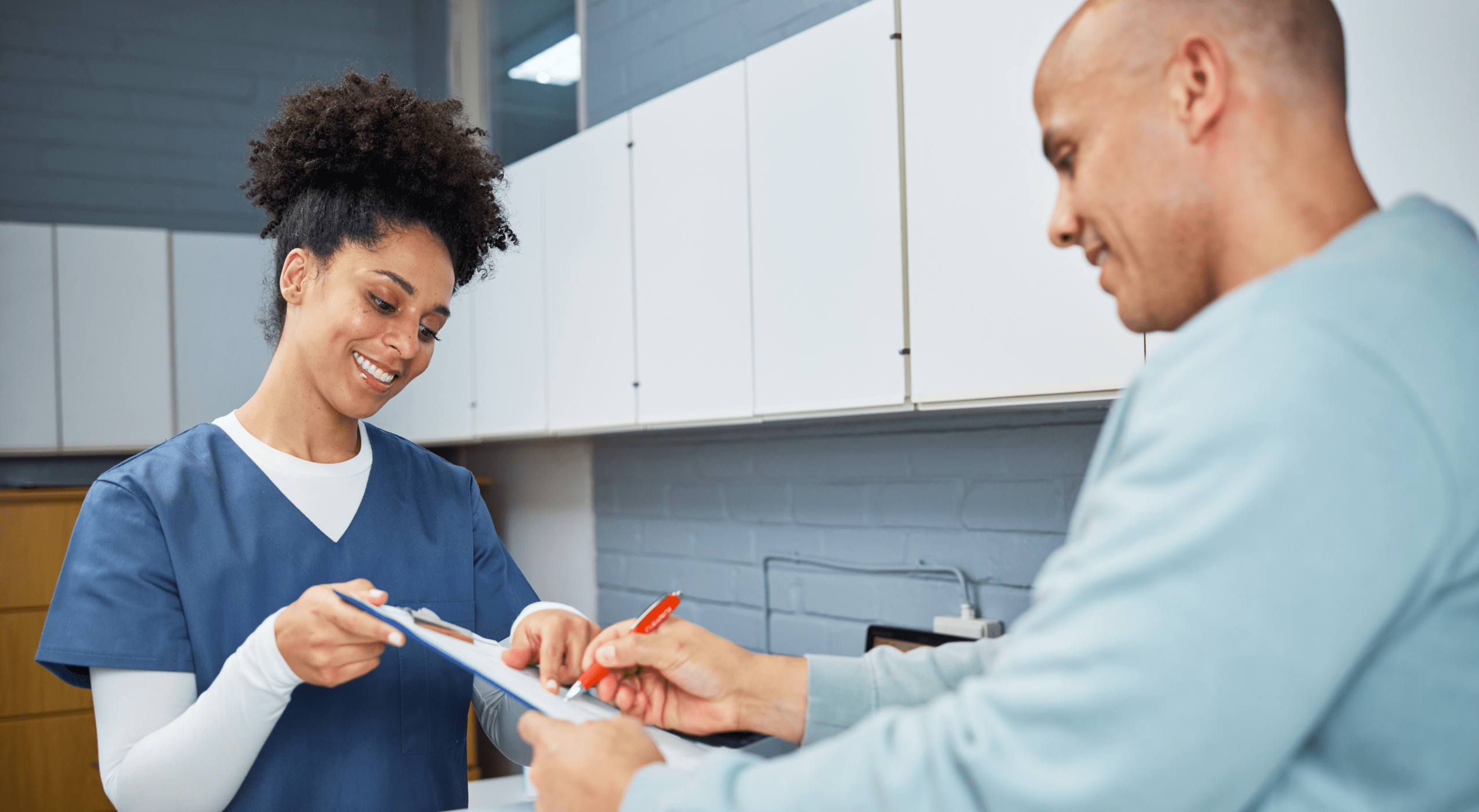 Doctor speaking to a patient