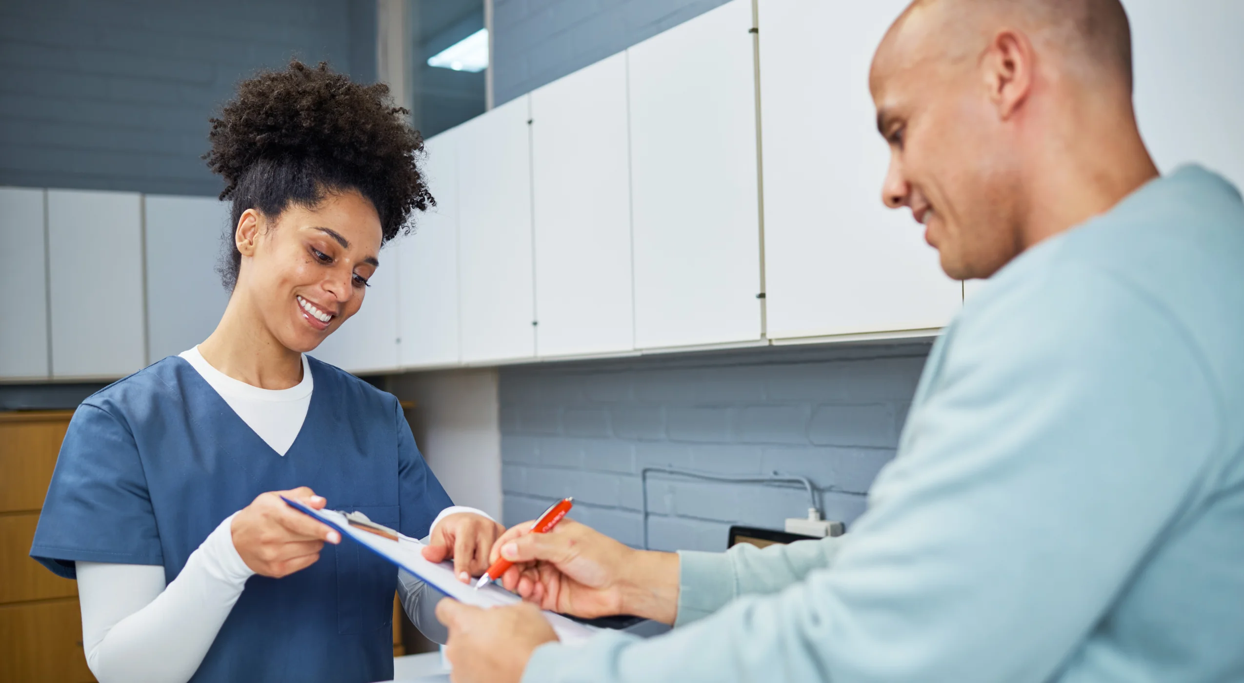 Doctor speaking to a patient