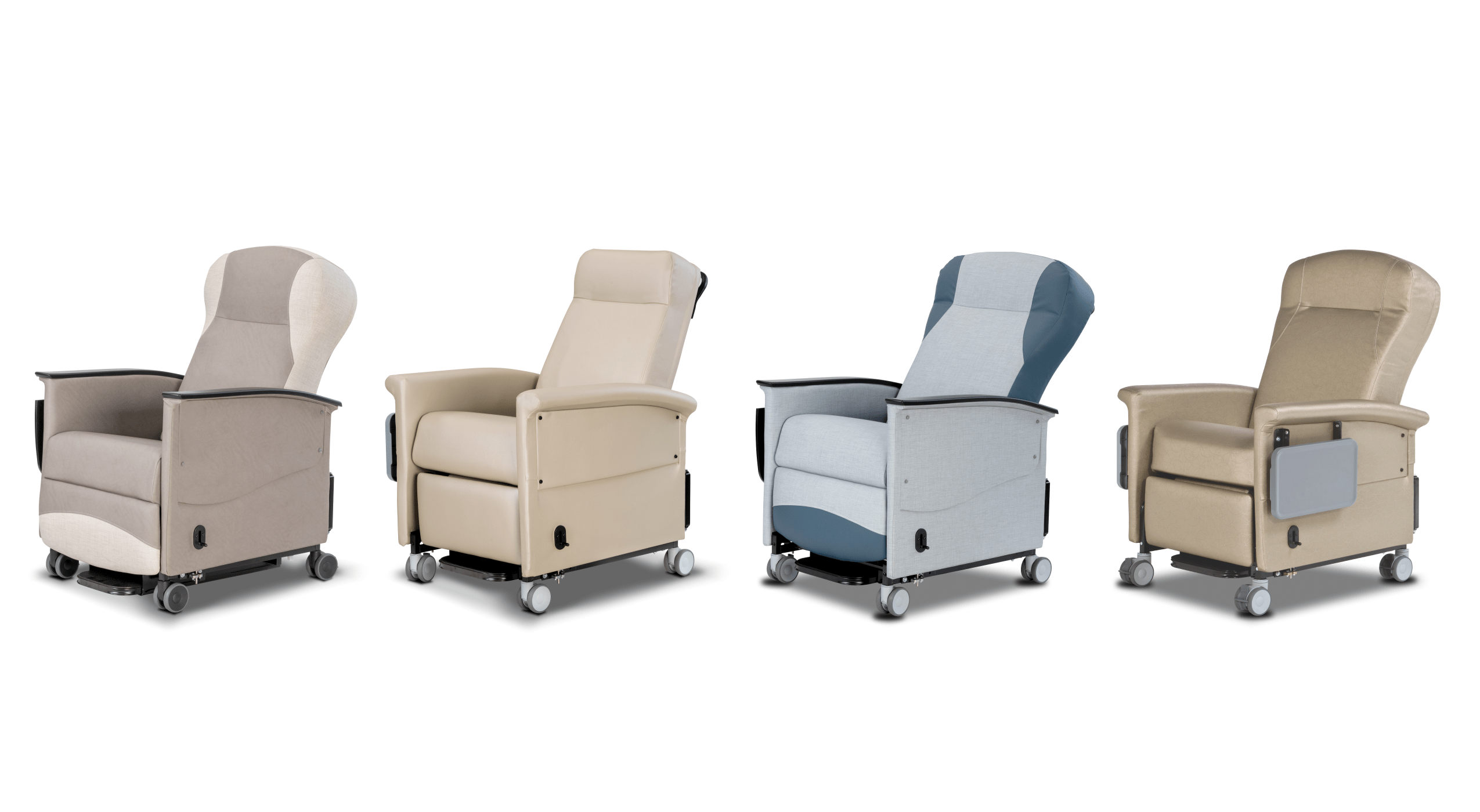 Champion’s oncology chairs—Alō Treatment, Alō Recovery, Ascent, and Ascent II